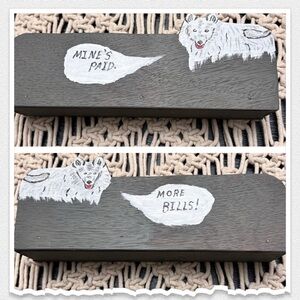 Wood Bill Holder(2)-Dog Design